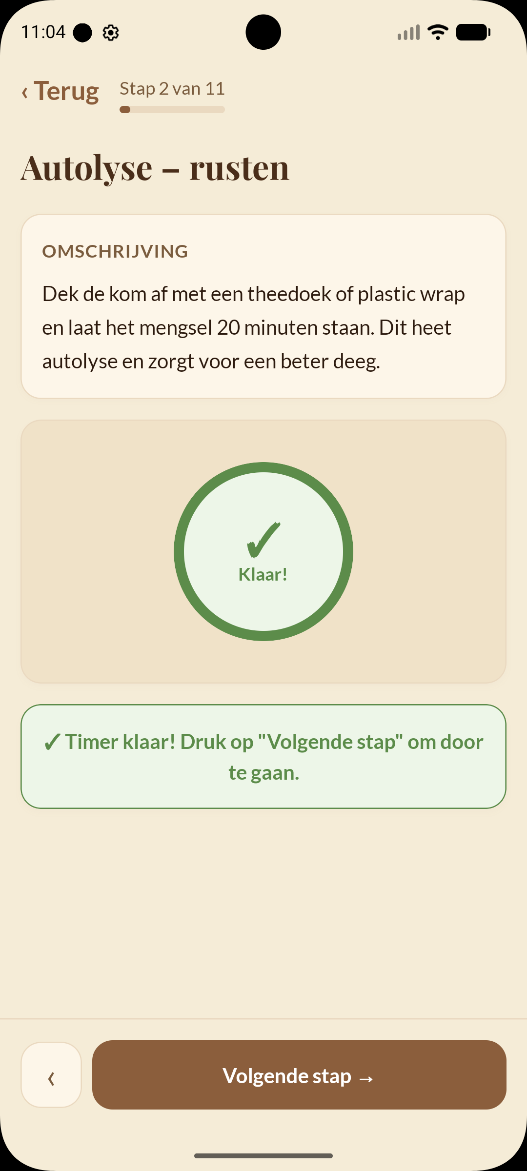 Stap afgerond